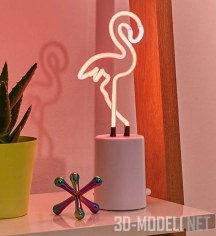 Светодиодный неоновый светильник «Фламинго» – легкий шарм в интерьере
