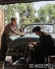 Автомобиль ГАЗ-21 в композиции 1961 «Завтра выходной»