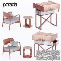 3d-модель Набор мебели Porada Louis