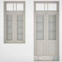 Дверь и окно в ретро-стиле