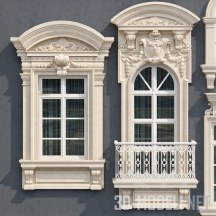 3d-модель Четыре окна в стиле барокко