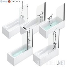 3d-модель Шторы для ванн Villeroy & Boch со смесителями и ваннами