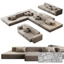 3d-модель Модульный диван Mags Soft
