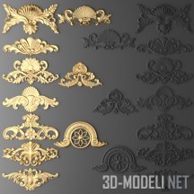 3d-модель Декоративные виньетки-молдинг