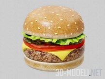 3d-модель Гамбургер PBR