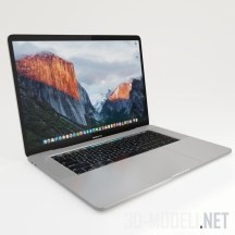 3d-модель Ноутбук MacBook Pro 15-inch 2016 Touch Bar