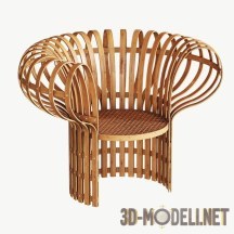 Кресло из гнутых бамбуковых реек