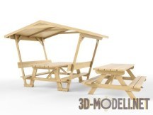 3d-модель Садовая беседка со столом