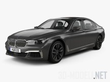 3d-модель Мощный седан BMW M7 (G12) 2017
