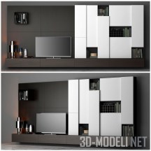 3d-модель Мебель в гостиную Varenna Poliform DAY SYSTEM 10
