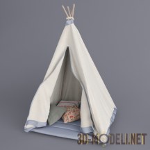 3d-модель Детская палатка-вигвам