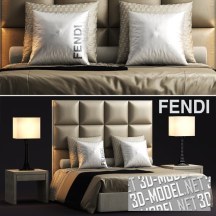 3d-модель Кровать Diamante от Fendi Casa