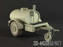 3d-модель Армейская бочка-прицеп