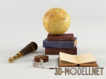 3d-модель Подзорная труба и глобус