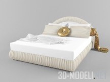 3d-модель Кровать с золотой подушкой