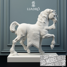 3d-модель Фарфоровая фигурка дворцового коня от Lladro