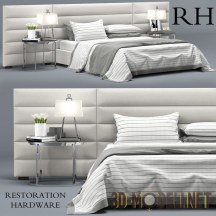 Кровать с горизонтальной простежкой от Restoration Hardware