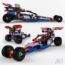 3d-модель Конструктор Lego 42010+42011, комбинированный гоночный автомобиль