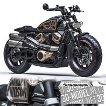 3d-модель Мотоцикл Harley Davidson Sportster S Is A Modern 121HP