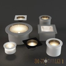 3d-модель Набор встроенных светильников