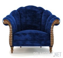 Синее бархатное кресло
