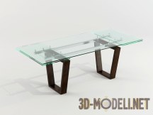 Раскладной стол со стеклянной столешницей