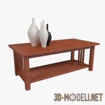 3d-модель Кофейный столик, декорированный рейками