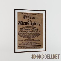 3d-модель Немецкий постер