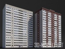 3d-модель Многоэтажный жилой дом (16 эт.)