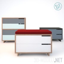 3d-модель Мебельный сет Blu Dot Modu-Licious
