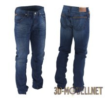 3d-модель Синие мужские джинсы