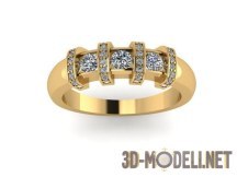 3d-модель Кольцо с драгоценными камнями