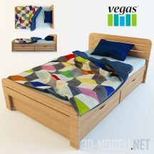 3d-модель Кровать в стиле «Кантри» с матрасом Vegas