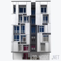3d-модель Современное здание в стиле авангард