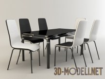 3d-модель Стол и стулья SLBB022BA