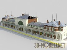 3d-модель Железнодорожный вокзал в городе Бонн