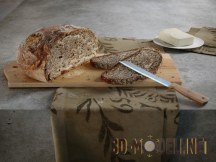 Хлеб, масло и салфетка