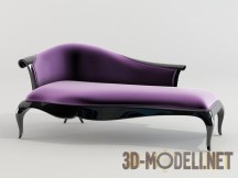 3d-модель Лиловая кушетка арт-деко