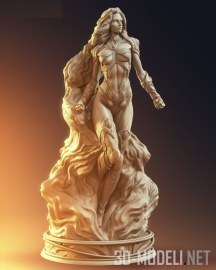 3d-модель 3D-статуя Starfire DC Comics