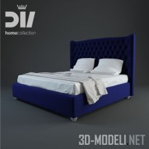 3d-модель Синяя кровать DV homecollection VOGUE, 3 размера