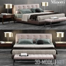 3d-модель Мебельный сет от Minotti с кроватью Bedford