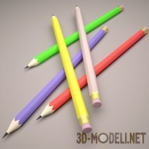 3d-модель Простые карандаши с теркой
