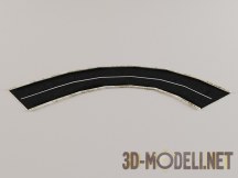 3d-модель Road curve low-poly