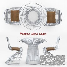 3d-модель Комплект Panton Wire Chair & Platner