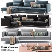 3d-модель Угловой диван SODERHAMN от IKEA