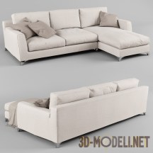 3d-модель Современный диван с шезлонгом BODEMA Mr FLOYD