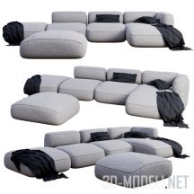 3d-модель Светлый модульный диван