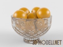 3d-модель Апельсины в хрустальной вазе