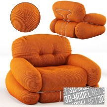 3d-модель Оранжевое кресло Adriano Piazzesi