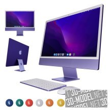 Монитор iMac 24 2021, клавиатура и мышь от Apple